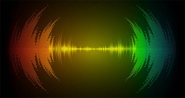 Ses dalgaları ile soyut gelecek arkaplanı