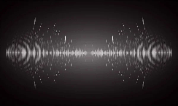 Абстрактные Звуковые Волны Темном Фоне — стоковый вектор