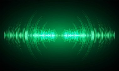 Koyu arkaplanda soyut ses dalgaları