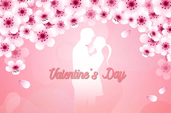 Couple Hugging Valentine Day Concept — Stock Vector