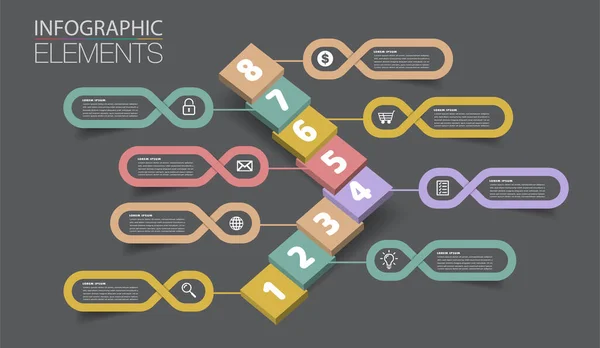 Moderne Textbox Vorlage Banner Infografik — Stockvektor