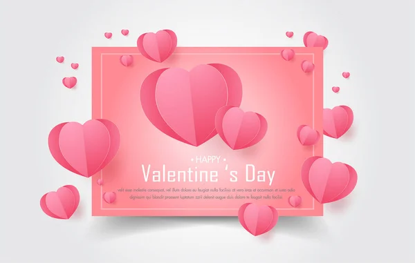 Coeurs Saint Valentin Sur Fond — Image vectorielle