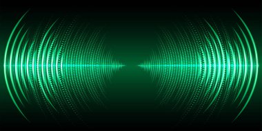 Koyu arkaplanda soyut ses dalgaları