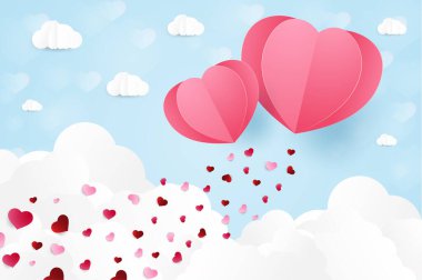 Arka planda sevgililer günü kalpleri