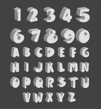 alfabe harfleri ve siyah arkaplan numaraları