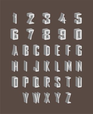 alfabe harfleri ve siyah arkaplan numaraları