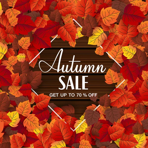 Sonbahar indirimi arka plan, mevsimlik sonbahar afişi