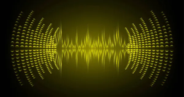 Abstrakta Ljudvågor Mörk Bakgrund — Stock vektor