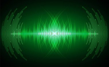 Koyu arkaplanda soyut ses dalgaları