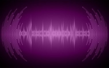 Koyu arkaplanda soyut ses dalgaları