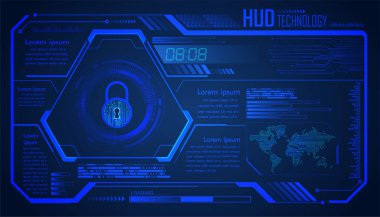 Dolabı olan arkaplan çizimi, dijital güvenlik kavramı