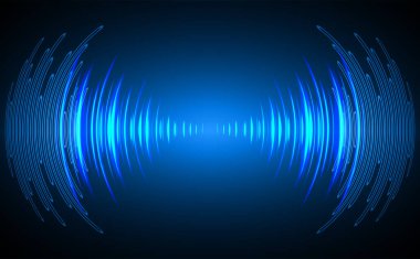 Koyu arkaplanda soyut ses dalgaları