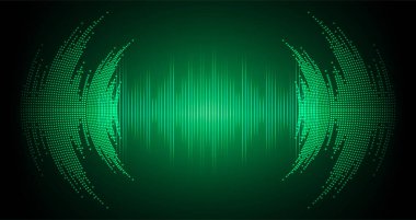 Koyu arkaplanda soyut ses dalgaları