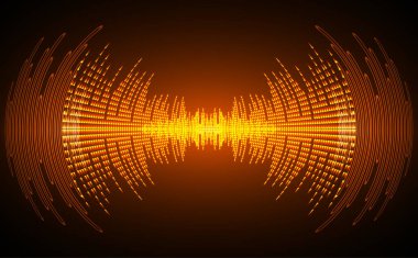 Koyu arkaplanda soyut ses dalgaları