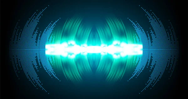 Αφηρημένα Ηχητικά Κύματα Σκοτεινό Φόντο — Διανυσματικό Αρχείο