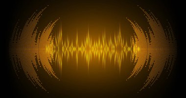 Ses dalgaları salınıyor karanlık ışık