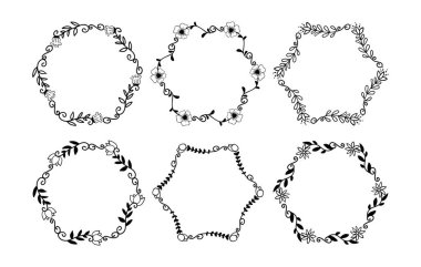 Kenarlık Ögeleri Koleksiyon, süs, vektör illüstrasyonunu Ayarla