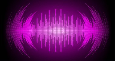 Ses dalgaları salınıyor karanlık ışık