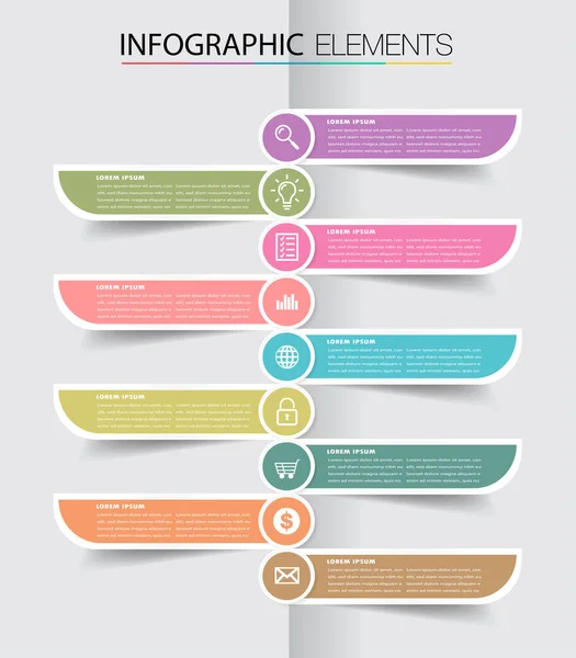 Μοντέρνο Πρότυπο Πλαίσιο Κειμένου Πανό Infographics — Διανυσματικό Αρχείο