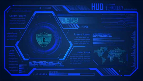 Hud Cyber Circuit Future Technologie Concept Fond — Image vectorielle