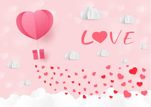 Şubat Posteri Sevgililer Günü Aşk Kartı Vektör Illüstrasyonu — Stok Vektör
