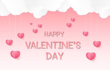 14 Şubat posteri, sevgililer günü aşk kartı, vektör illüstrasyonu  