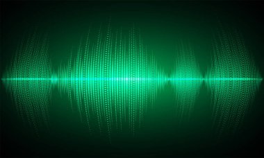 Ses dalgaları kararan karanlık ışık, vektör illüstrasyon arkaplanı 