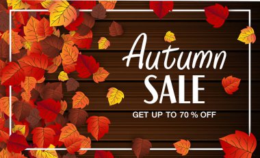 Arka plan afiş sonbahar yaprakları