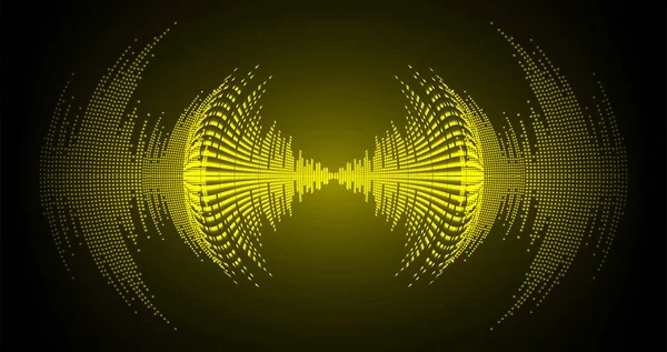 Звуковые Волны Осциллирующие Темный Свет Векторная Иллюстрация Фона — стоковый вектор