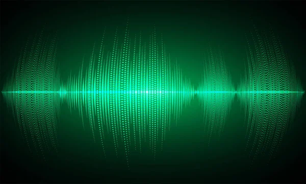 Ljudvågor Svängande Mörkt Ljus Vektor Illustration Bakgrund — Stock vektor