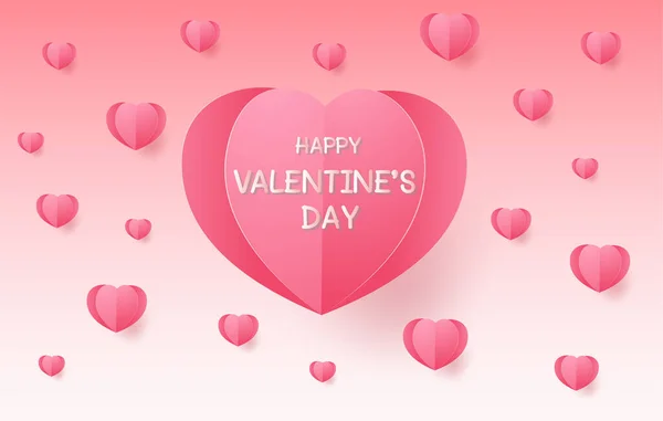 Februar Poster Valentines Day Love Card Vektorillustration — Stockvektor
