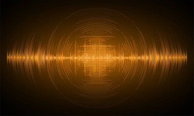Ses dalgaları salınıyor karanlık ışık