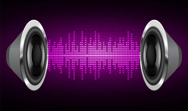 Speaker Sound Speakers Dark Background — Stock Vector