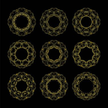 Tasarım için soyut geometrik elementlerin vektör çizimi