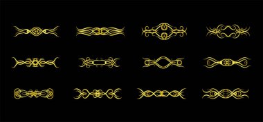 Tasarımınız için soyut vektör geometrik ögeler kümesi