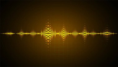 Ses dalgaları titreşen karanlık ışık, soyut fütüristik duvar kağıdı, dijital arkaplan 