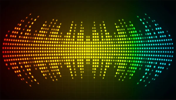 Ηχητικά Κύματα Ταλαντώνονται Σκοτεινό Φως Αφηρημένη Φουτουριστική Ταπετσαρία Ψηφιακό Υπόβαθρο — Διανυσματικό Αρχείο