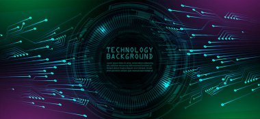 Siber devre geleceğin teknolojisi konsepti. metin