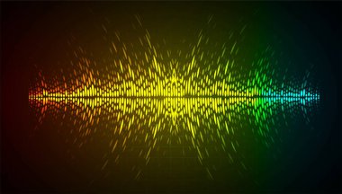 Ses dalgaları salınıyor karanlık ışık