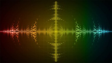 Ses dalgaları salınıyor karanlık ışık