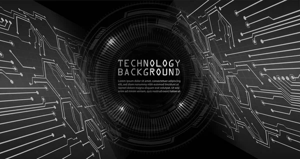 Cyber Circuit Future Technology Concept Background Text — Stock Vector