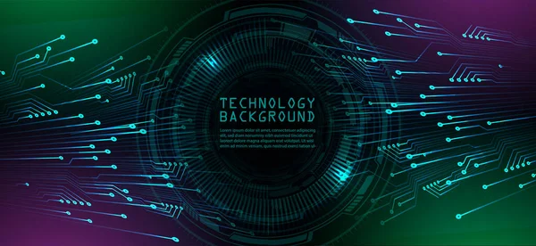 Cyber Circuit Future Technology Concept Background Text — Stock Vector