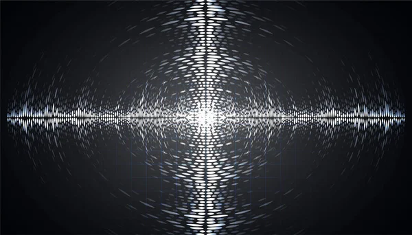 Звуковые Волны Освещающие Темный Свет — стоковый вектор