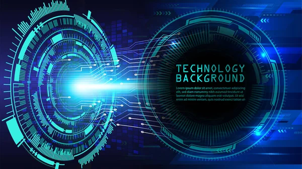 Cyber Circuit Toekomstige Technologie Concept Achtergrond Tekst — Stockvector