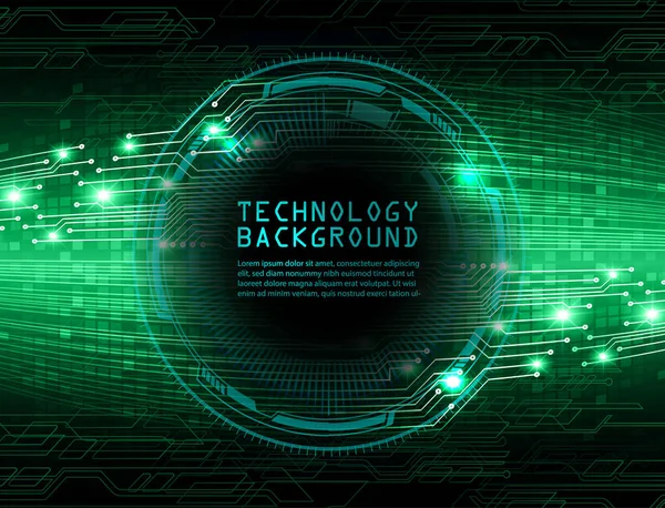 Cyber Circuit Toekomstige Technologie Concept Achtergrond Tekst — Stockvector