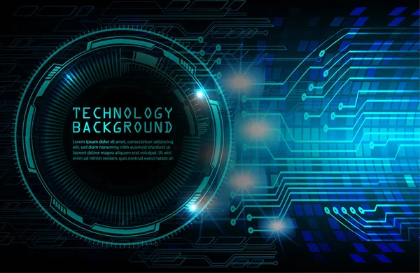 Cyber Circuit Future Technology Concept Background Text — Stock Vector
