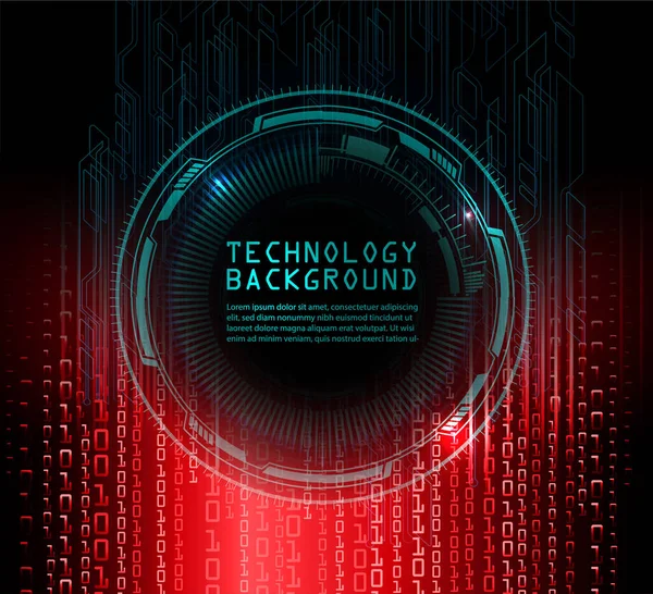 Cyber Circuit Technologie Future Concept Arrière Plan Texte — Image vectorielle