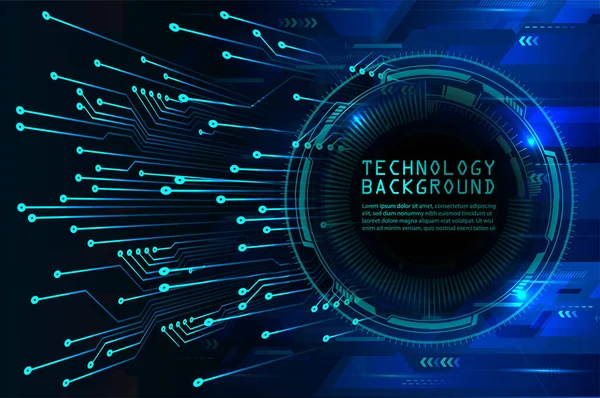 Cyber Circuit Future Technology Concept Background Text — Stock Vector