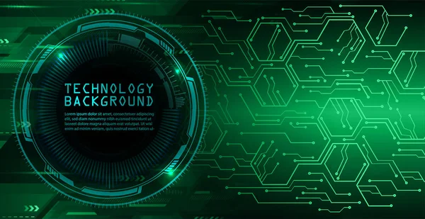 Cyber Circuit Future Technology Concept Background Text — Stock Vector