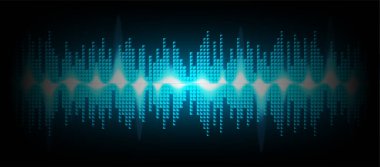 Parlak dijital eşitleyici şablonu, vektör tasarımı